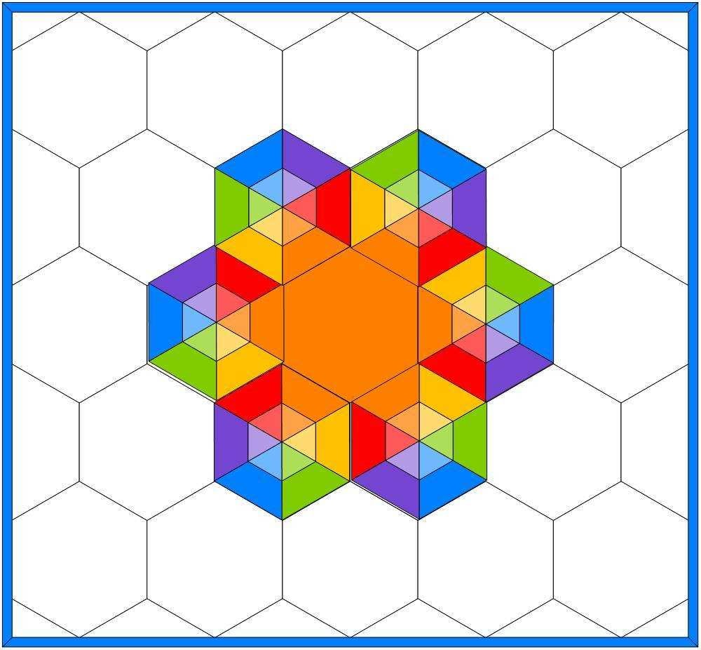 Hexagon Template For Hexagon Quilt Pattern