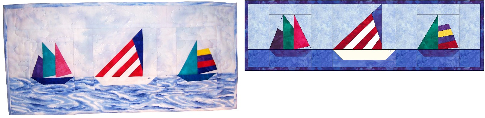 Sailboat By Mary Hartmann-Bowden | Quilt Gallery | DoYouEQ.com